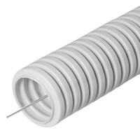 FCPL-20-PVC-100-1-GY (11228c): Труба гофрированная гибкая, лёгкая с протяжкой
