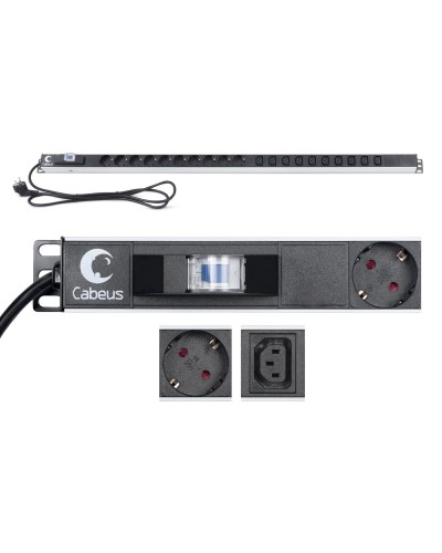 PDU-16-10S-10C13-B (9552c). Блок розеток. CABEUS в Нижнем Тагиле