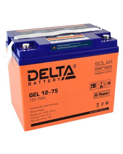 Delta GEL 12-75. Аккумулятор герметичный свинцово-кислотный. Delta в Нижнем Тагиле