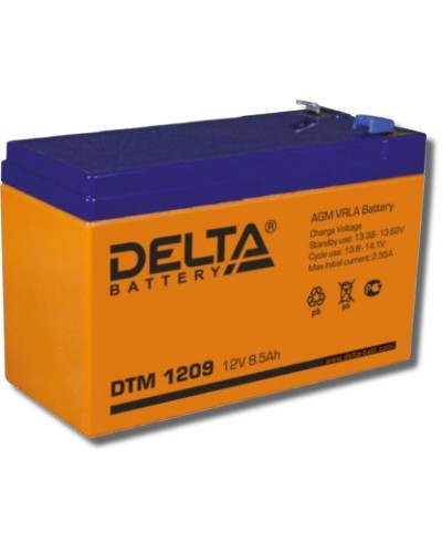 Delta DTM 1209. Аккумулятор герметичный свинцово-кислотный. Delta в Нижнем Тагиле