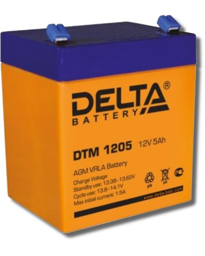 Delta DTM 1205. Аккумулятор герметичный свинцово-кислотный. Delta в Нижнем Тагиле