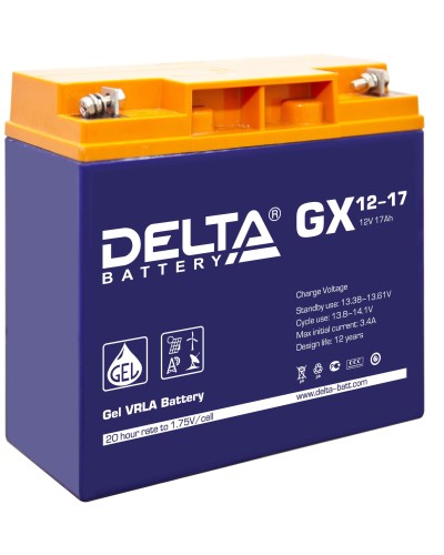 Delta GX 12-17. Аккумулятор герметичный свинцово-кислотный. Delta в Нижнем Тагиле