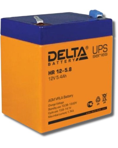 Delta HR 12-5.8. Аккумулятор герметичный свинцово-кислотный. Delta в Нижнем Тагиле