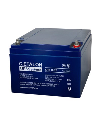 C.ETALON CHR 12-26. Аккумулятор герметичный свинцово-кислотный. ETALON в Нижнем Тагиле