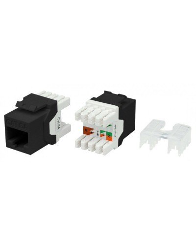 KJ8-8P8C-C6A-180-BK. Вставка Keystone Jack RJ-45. Hyperline в Нижнем Тагиле