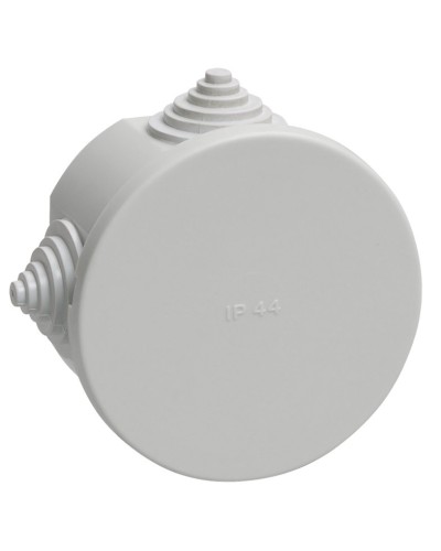 Коробка распаячная КМ41237 D75х40 открытой проводки IP44 4 гермоввода серая (UKO11-075-040-000-K41-44). Коробка распаячная безгалогенная (HF). IEK в Нижнем Тагиле
