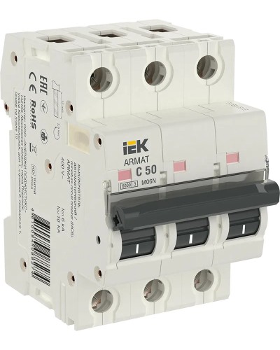 M06N 3P C 50А 6кА ARMAT (AR-M06N-3-C050). Автоматический выключатель. IEK в Нижнем Тагиле