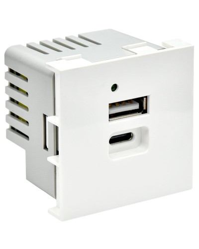 Розетка USB A+C 4,2А PRIMER РКЮ-25-40-П белый IEK (PR-KK40D-RU-0-2-AC-K01). Розетка USB. IEK в Нижнем Тагиле