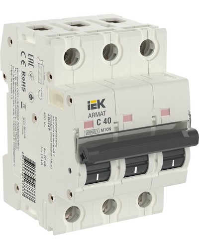M10N 3P C 40А 10кА ARMAT (AR-M10N-3-C040). Автоматический выключатель. IEK в Нижнем Тагиле
