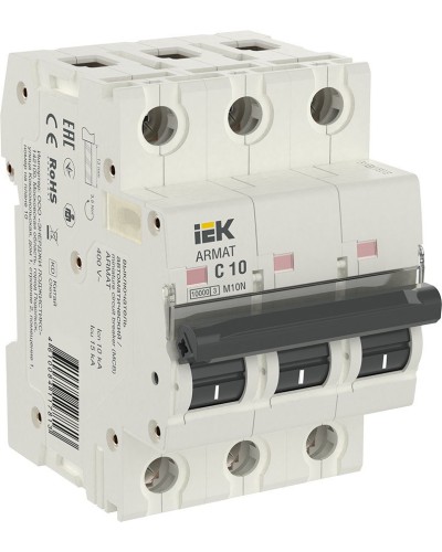 M10N 3P C 10А 10кА ARMAT (AR-M10N-3-C010). Автоматический выключатель. IEK в Нижнем Тагиле