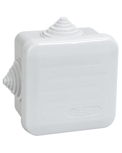 Коробка распаячная КМ41236 70х70х40 открытой проводки IP44 4 гермоввода серая (UKOZ11-070-070-040-K41-44). Коробка распаячная безгалогенная (HF) с защелкивающейся крышкой. IEK в Нижнем Тагиле