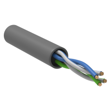 GENERICA U/UTP кат. 5 CCA 100МГц 2 пары PVC INDOOR серый (BC1-C502-111-305-G). Кабель «витая пара» (LAN) для структурированных систем связи. IEK