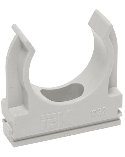 Держатель с защёлкой D32 серый ELASTA (50 шт) (CTA10D-CF32-K41-050). Держатель с защёлкой. IEK в Нижнем Тагиле