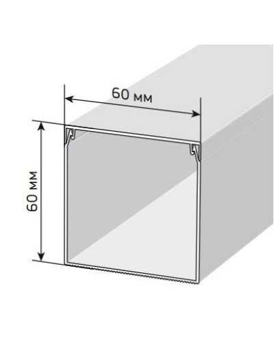 Короб 60х60 ЭЛЕКОР (CKK10-060-060-1-K01). Кабель-канал с двойным замком. IEK в Нижнем Тагиле