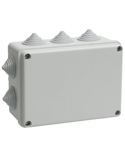 Коробка распаячная КМ41242 150х110х70 открытой проводки IP55 10 гермовводов серая (UKO10-150-110-070-K41-55). Коробка распаячная безгалогенная (HF). IEK в Нижнем Тагиле