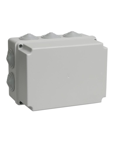 Коробка распаячная КМ41245 190х140х120 открытой проводки IP44 10 гермовводов серая (UKO10-190-140-120-K41-44). Коробка распаячная безгалогенная (HF). IEK в Нижнем Тагиле