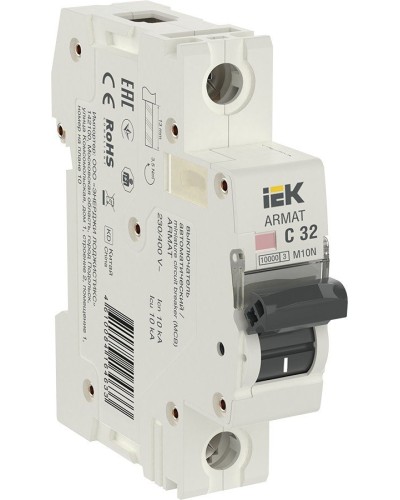 M10N 1P C 32А 10кА ARMAT (AR-M10N-1-C032). Автоматический выключатель. IEK в Нижнем Тагиле