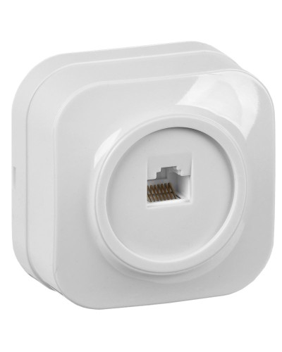 Розетка RJ45 кат.5E о/у РК10-ХБ белый IEK GLORY (EKH10-K01). Розетка компьютерная. IEK в Нижнем Тагиле