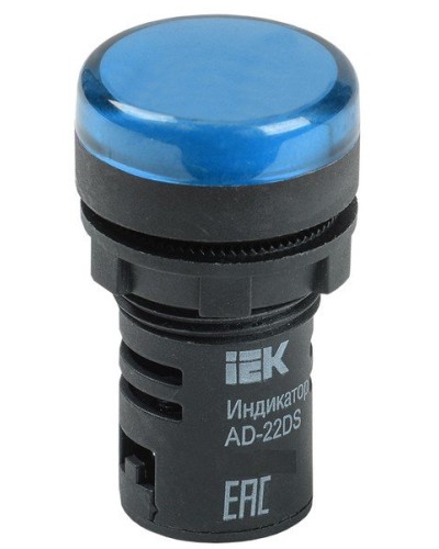 Лампа AD22DS (LED)матрица D22мм синий 230В (BLS10-ADDS-230-K07). Светосигнальный индикатор. IEK в Нижнем Тагиле