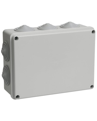 Коробка распаячная КМ41243 190х140х70 открытой проводки IP44 10 гермовводов серая (UKO11-190-140-070-K41-44). Коробка распаячная безгалогенная (HF). IEK в Нижнем Тагиле