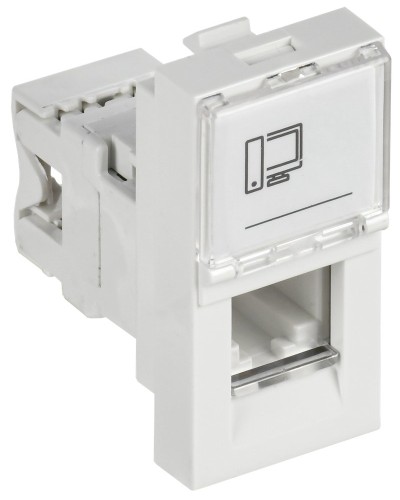 Розетка RJ45 кат.6 PRIMER РКИ-10-00-П-6 белый IEK (PR-KK40D-RI-0-1-C06U-K01). Розетка RJ-45. IEK в Нижнем Тагиле