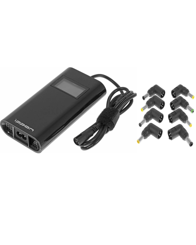 Блок питания Ippon D90U автоматический 90W 15V-19.5V 8-connectors 4.5A 1xUSB 2.1A, LCD индикатор (654527). Блок питания. Ippon в Нижнем Тагиле