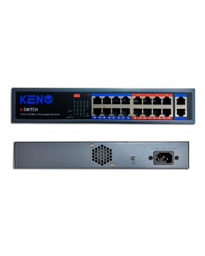 KN-SW1602POE+. Коммутатор с питанием по PoE. KENO в Нижнем Тагиле