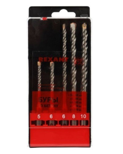 Набор буров, бетон 5-6х110, 6-8-10х160 мм, 5 шт, SDS PLUS Kranz (KR-91-0406): Аксессуар для электроинструмента в Нижнем Тагиле