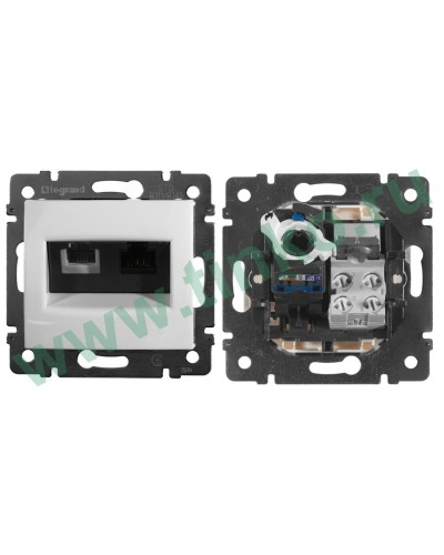 Розетка Valena 2xRJ11+RJ45 Cat.6, белый (770080). Розетка. LegranD в Нижнем Тагиле