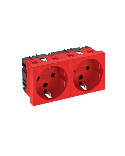 STD-D0 SRO2, (6120028). Розетка 0° двойная 2х2К+З, со шторками, 16А 250В красная. OBO Bettermann в Нижнем Тагиле