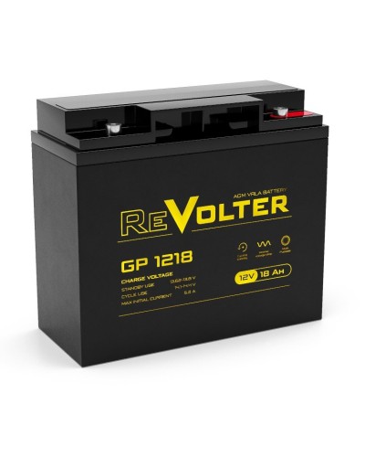 Revolter GP 1218. Аккумулятор автомобильный герметичный свинцово-кислотный. Revolter в Нижнем Тагиле