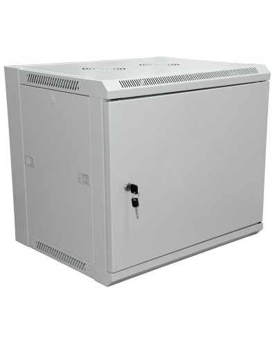 Шкаф телекоммуникационный 19 настенный 6U 600×450×370 мм (ШxГxВ) - передняя дверь металл, боковые стенки съемные (разобранный), RAL 7035 (04-2210). Шкаф телекоммуникационный 19 настенный 6U. Rexant в Нижнем Тагиле