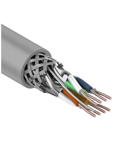 S/FTP, CAT 7, PVC, 4PR, 23AWG, INDOOR, SOLID, серый, 305 м, REXANT (01-0542). Кабель «витая пара» (LAN) для структурированных систем связи. Rexant в Нижнем Тагиле