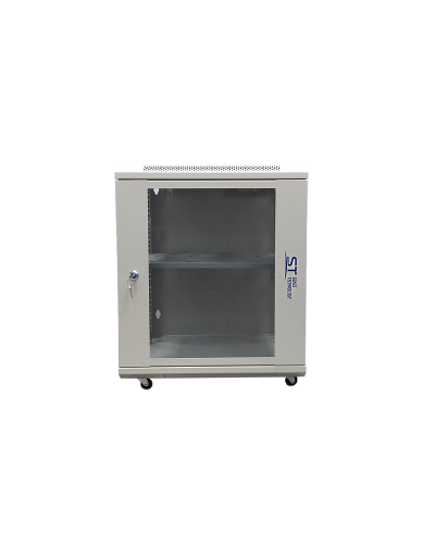 ST-NC12U600 (серый) С ПОЛКОЙ. Шкаф телекоммуникационный 19 настенный 12U. Space Technology в Нижнем Тагиле