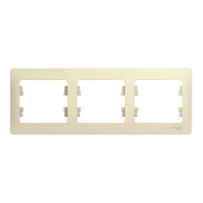 Glossa рамка 3-местная, бежевый (GSL000203). Рамка. Systeme Electric