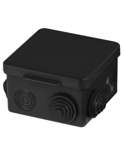 Распаячная коробка ОП 80х80х50мм, крышка, IP54, 7вх., черная TDM (SQ1401-0912). Распаячная коробка ОП. TDM ЕLECTRIC в Нижнем Тагиле