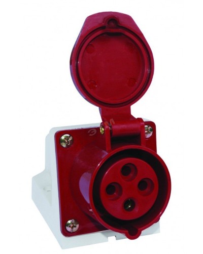 Розетка 124 стационарная 3Р+РЕ 32А 380В IP44 (SQ0602-0005). Розетка. TDM ЕLECTRIC в Нижнем Тагиле