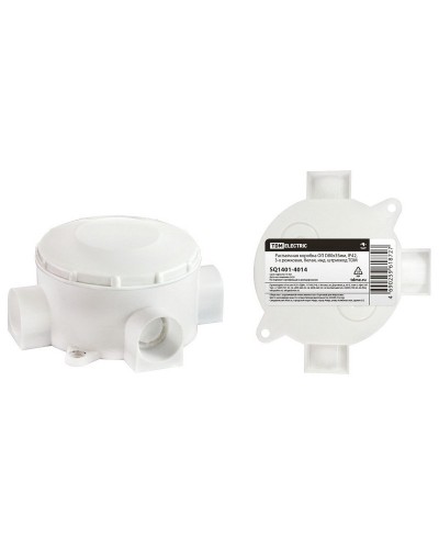 Распаячная коробка ОП D80х35мм, IP42, 3-х рожковая, белая TDM (SQ1401-4014). Распаячная коробка ОП. TDM ЕLECTRIC в Нижнем Тагиле