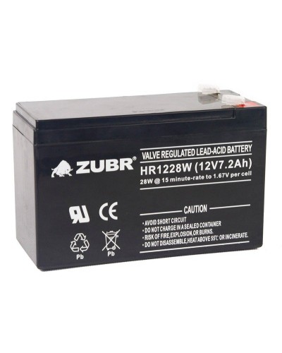 ZUBR HR 1228W (12V, 7,2Ah). Аккумулятор герметичный свинцово-кислотный. ZUBR в Нижнем Тагиле