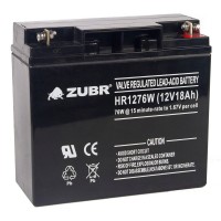 ZUBR HR 1276W (12V, 18Ah). Аккумулятор герметичный свинцово-кислотный. ZUBR