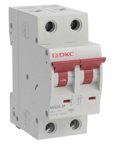 YON max MD63S 2P 25А 4,5кА C (MD63S-2PC25). Автоматический выключатель. ДКС в Нижнем Тагиле