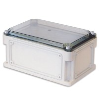 Корпус RAM box 300х150х146, высота крышки 21 мм, IP67 (531211). Корпус с фланцами и прозрачной крышкой, без монтажной платы. ДКС