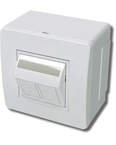 Коробка в сборе с 2 розетками RJ45, кат.5е, белая (10656): Коробка в сборе в Нижнем Тагиле
