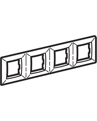 Рамка на 2+2+2+2 модуля (четырехместная), белая (75014W): Рамка четырехместная, Brava в Нижнем Тагиле
