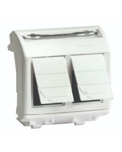 Розетка RJ-45 Brava 2 модуля слоновая кость (75656S): Розетка компьютерная с двумя разъёмами в Нижнем Тагиле