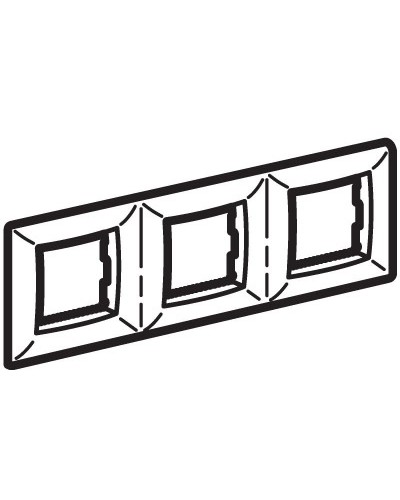 Рамка на 2+2+2 модуля (трехместная), белая (75013W): Рамка трехместная, Brava в Нижнем Тагиле