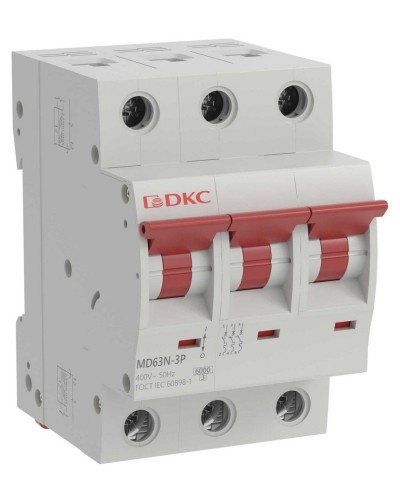 YON max MD63N 3P 50А 6кА C (MD63N-3PC50). Автоматический выключатель. ДКС в Нижнем Тагиле