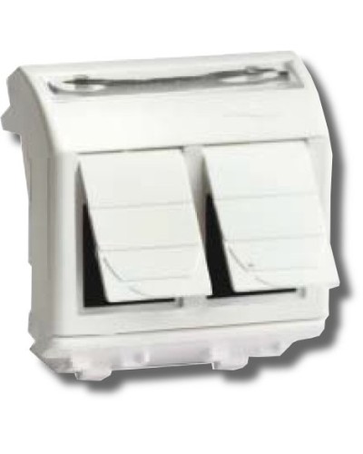 Розетка RJ-45 Brava 2 модуля белая (76459B): Розетка компьютерная с двумя разъёмами в Нижнем Тагиле