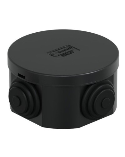 Коробка JBR065 D=65х35, 4 вых., IP44, черная (44004BL-1). Коробка монтажная. Экопласт в Нижнем Тагиле
