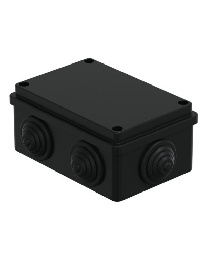 Коробка JBS120 120х80х50, 6 вых., IP55, черная (44008BL-1). Коробка монтажная. Экопласт в Нижнем Тагиле